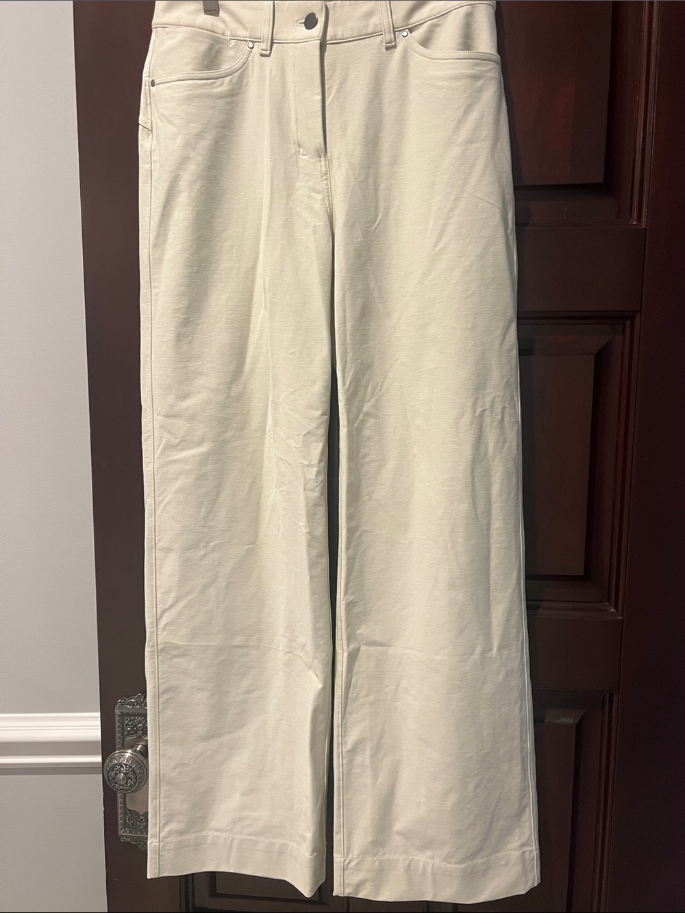 Zara Cream Straight-Leg Women's Pants